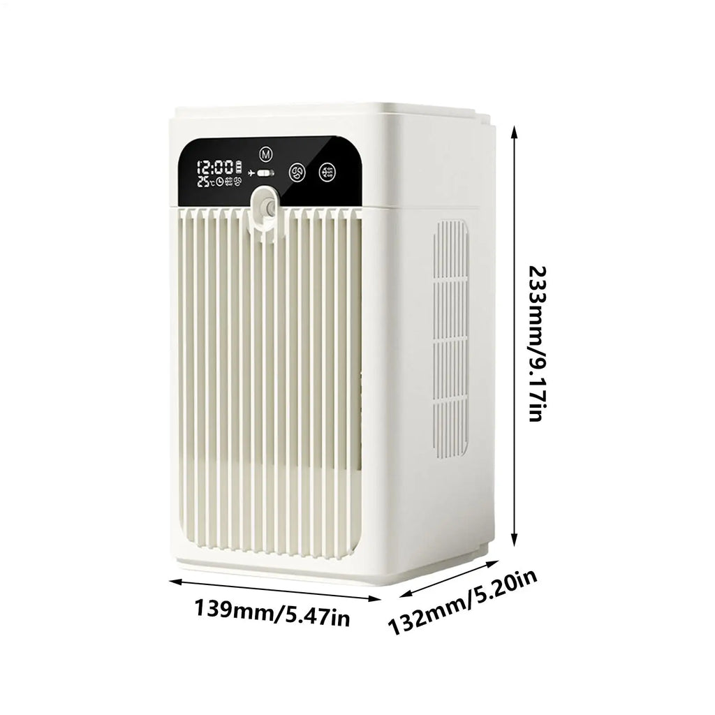 Rechargeable Misting Desk Fan – 2-Speed, Time Display, 500ml Misting Desk Fan Axl