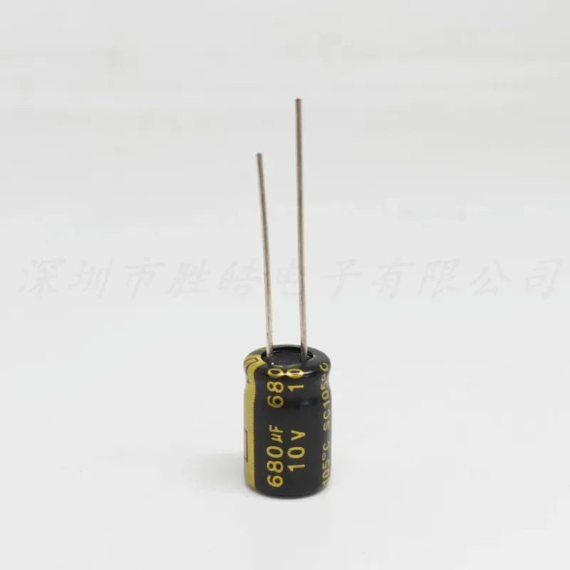 NioCen 10V 680µF Aluminum Electrolytic Capacitors 10x12.5mm Electrolytic Capacitor Axl