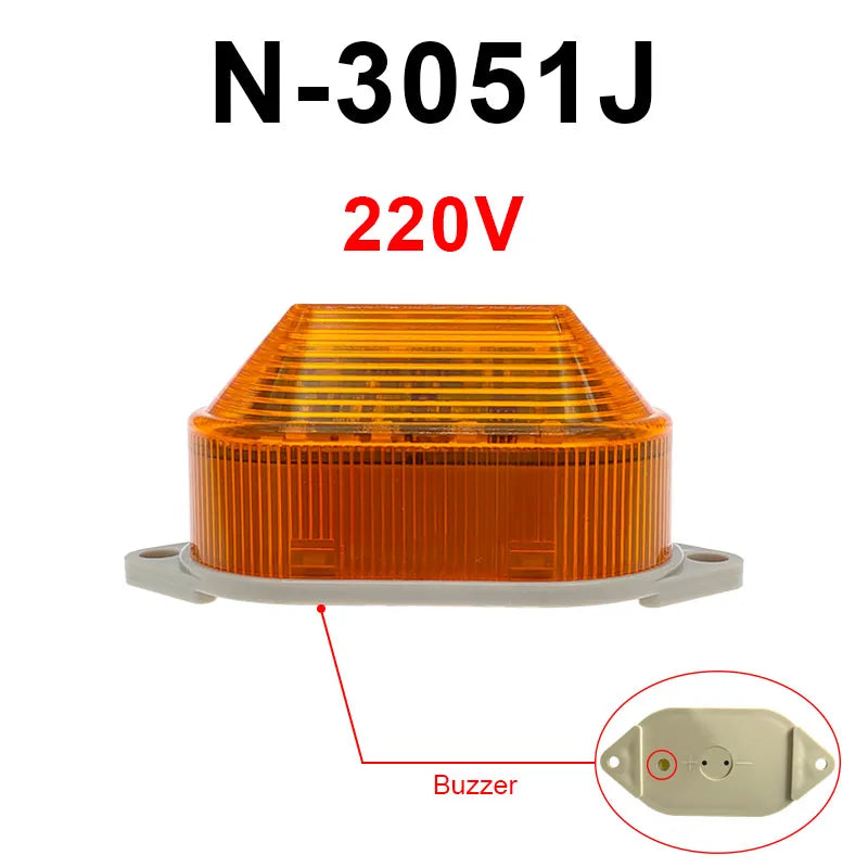 TB40 LED Buzzer Strobe Warning Light 12V 24V 220V IP44 Strobe Warning Light Axl Yellow-220V-Buzzer