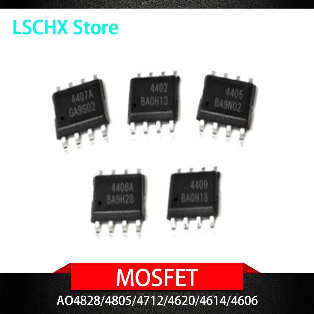 10PCS AO Series SOP MOSFET Transistors – AO4606 AO4614 & More MOSFET Transistors Axl