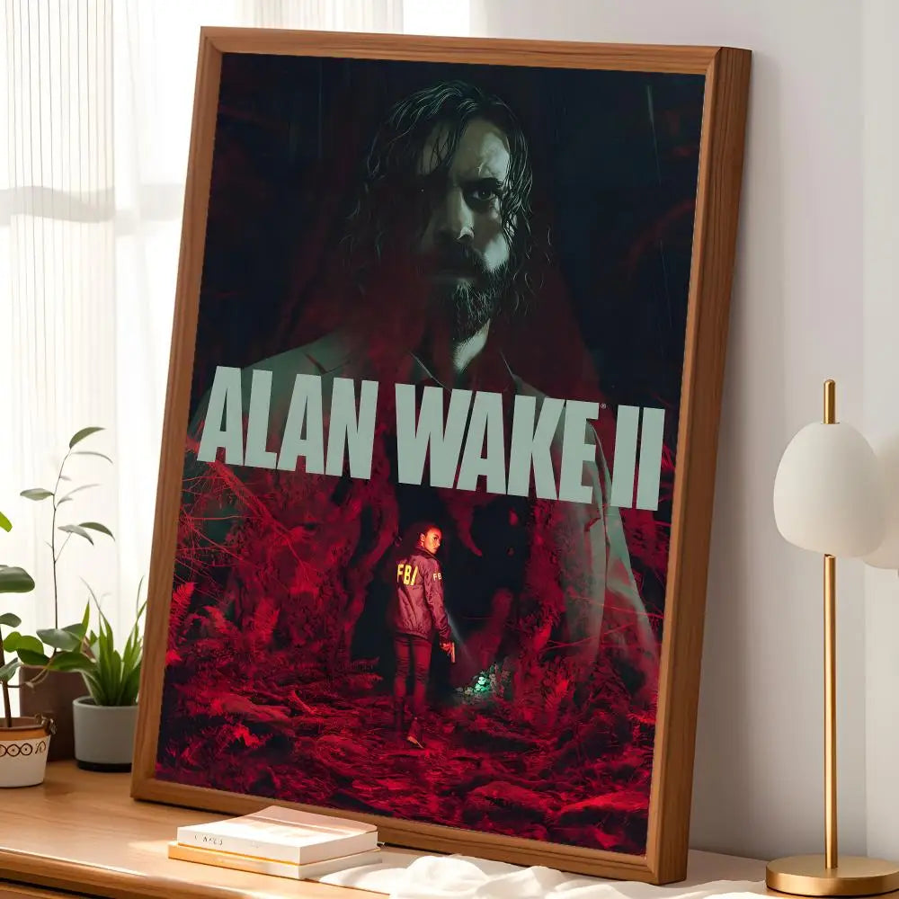 Alan Wake Game Poster – Self-Stick HD Waterproof Wall Art Wall Art Poster Axl