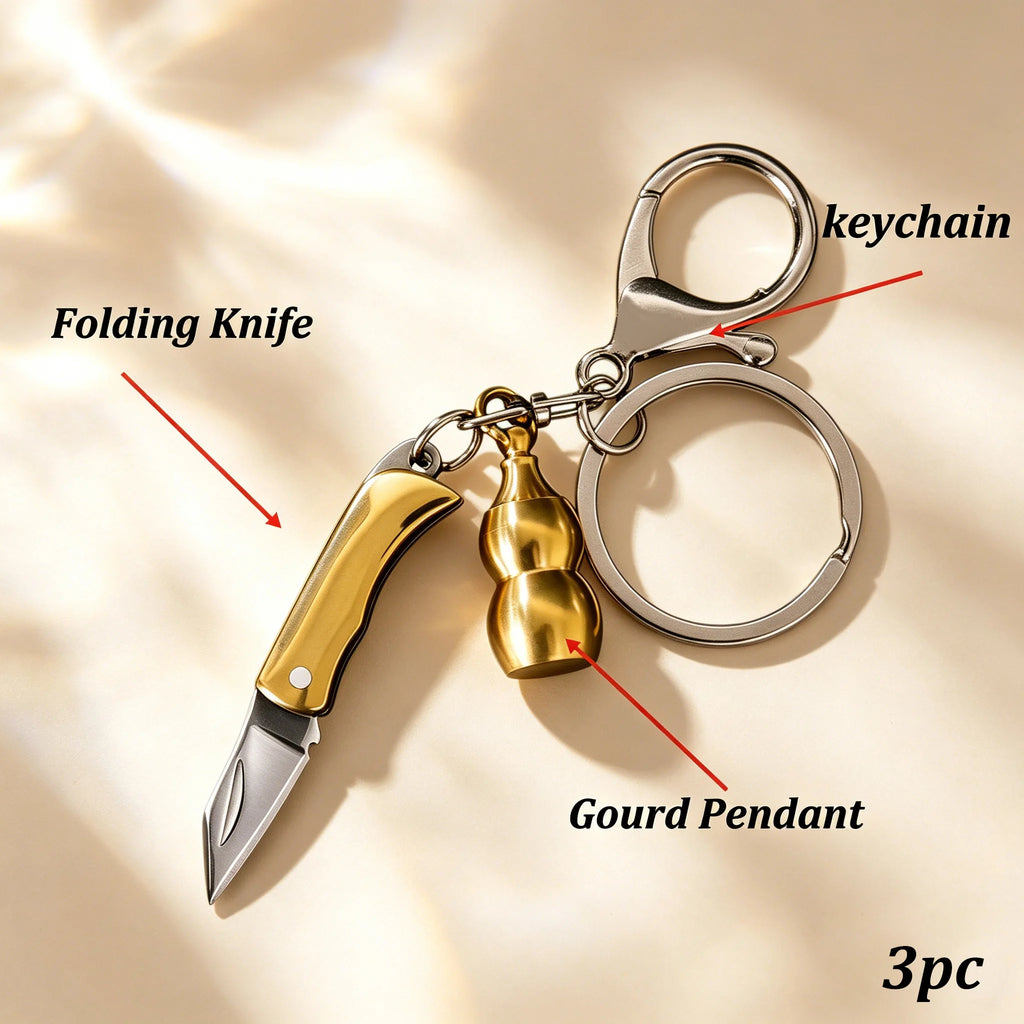 Keychain Mini Folding Knife – EDC Pocket Utility Tool Folding Pocket Knife Axl