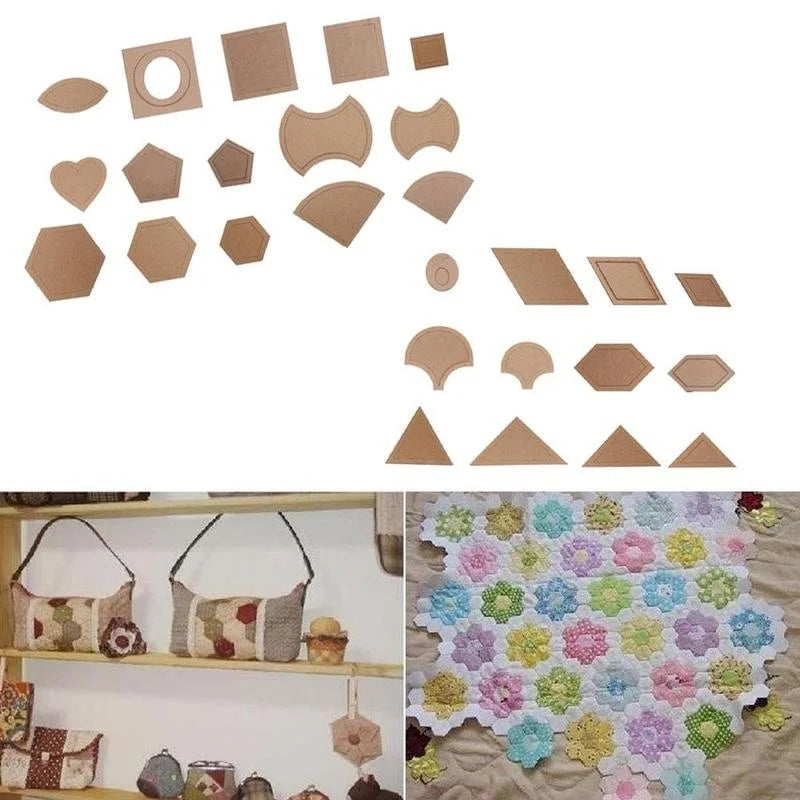 54-Piece Quilt Template Set – Patchwork DIY Quilting Tools Quilting Template Set Axl