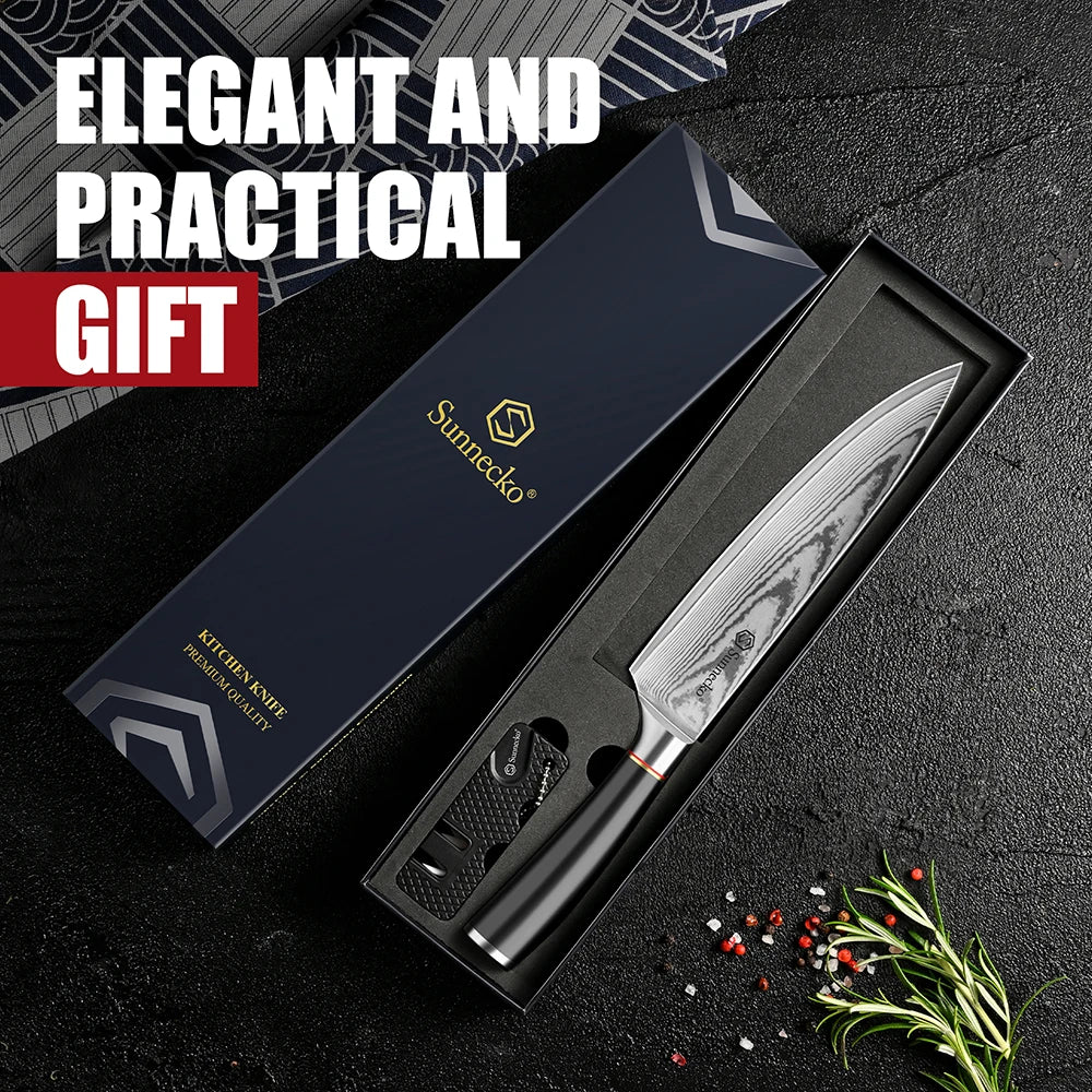 Sunnecko Damascus Chef Knife Set 1-5PCS | VG10 Steel Damascus Knife Set Axl