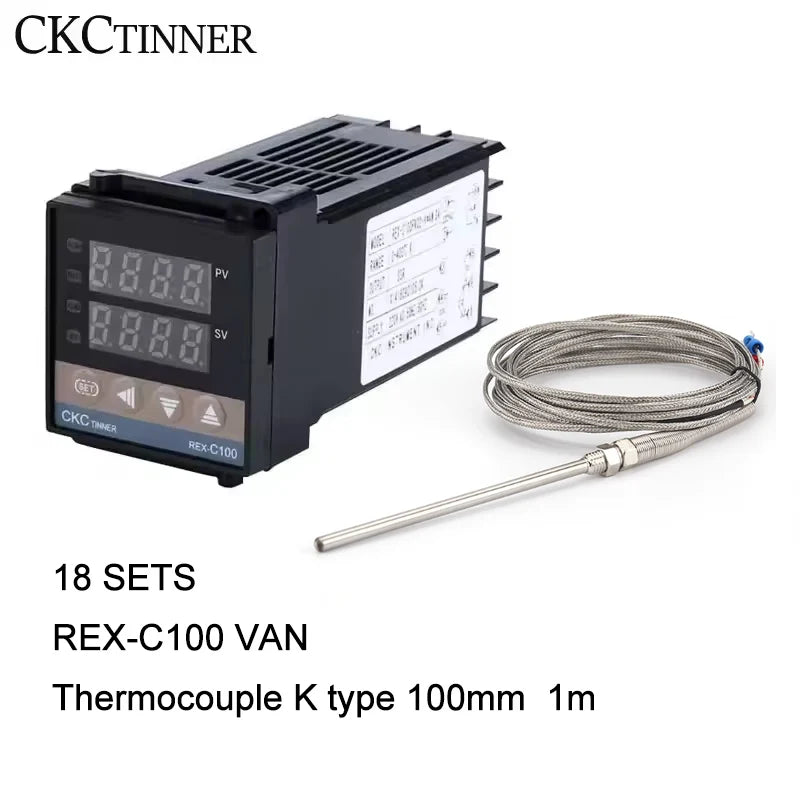 20-Set REXC100-VAN Temperature Controller + K-Type Thermocouple Temperature Controller Kit Axl Default Title