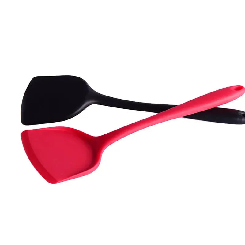 Food Grade Silicone Wok Spatula – Long Handle Kitchen Turner Silicone Kitchen Spatula Axl
