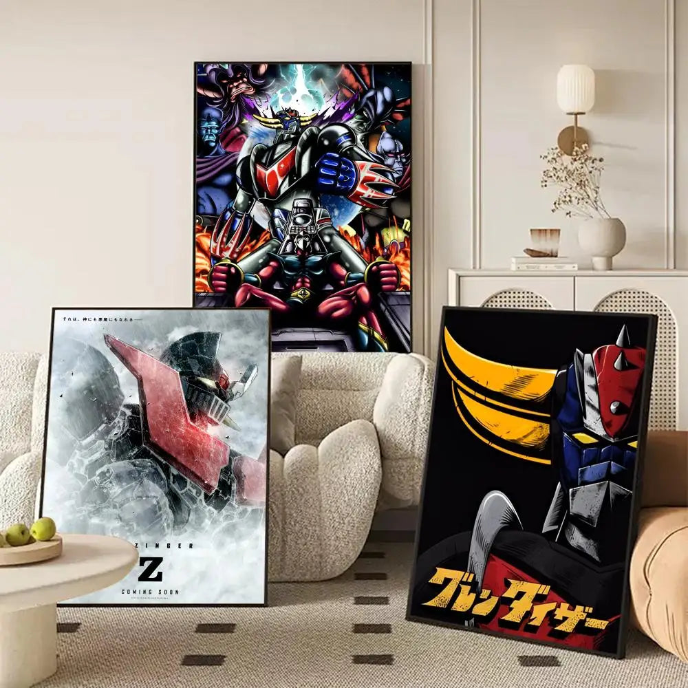 UFO Robot Grendizer Anime Canvas Wall Art Frameless Poster Canvas Wall Art Axl