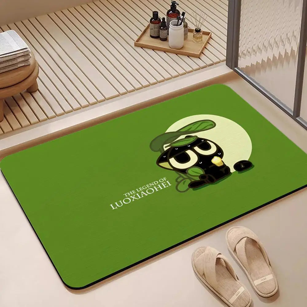 Diatomite Bath Mat – Quick Dry, Non-Slip Anime Floor Mat Bath Mat Axl
