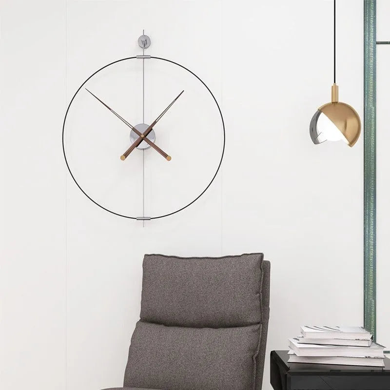 Nordic Large Silent Wall Clock – Minimalist Modern Home Decor Wall Clock Axl