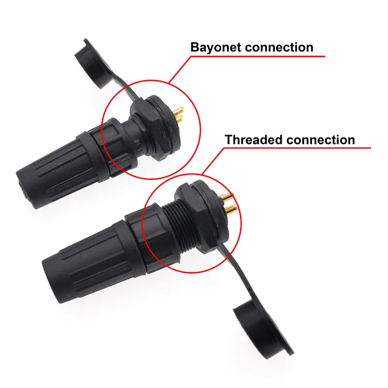 10-Pack IP67 Waterproof 24-Pin Connector Plug & Socket Set Waterproof Electrical Connector Axl