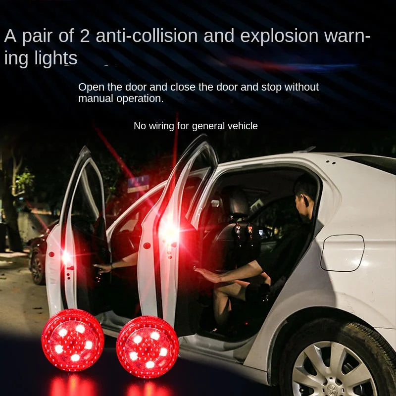 2-Pack Wireless Car Door LED Warning Strobe Light – Auto Safety Car Door Safety Light Axl