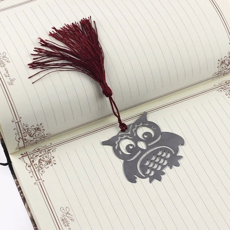 Cute Owl Metal Bookmark with Tassel – Gift for Kids & Students Metal Bookmark Axl
