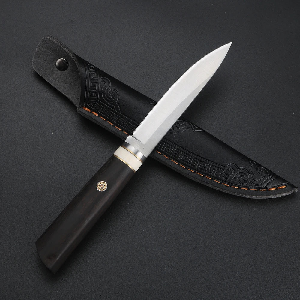 XUAN FENG Folding Pocket Knife – D2 Steel & Sandalwood Handle Folding Pocket Knife Axl