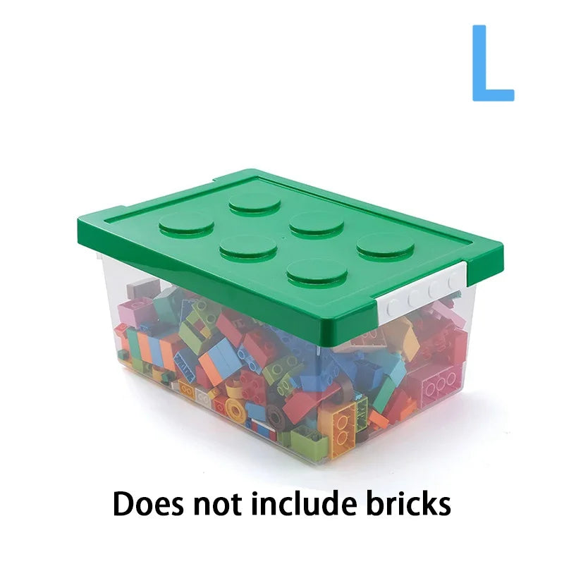 Plastic Kids Storage Box – Toy & Building Block Organizer Plastic Storage Box Axl L Green