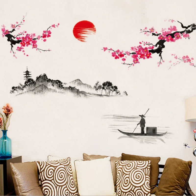 Cherry Blossom Wall Sticker – Sakura Tree Mural Decal 60×90cm Wall Decal Sticker Axl