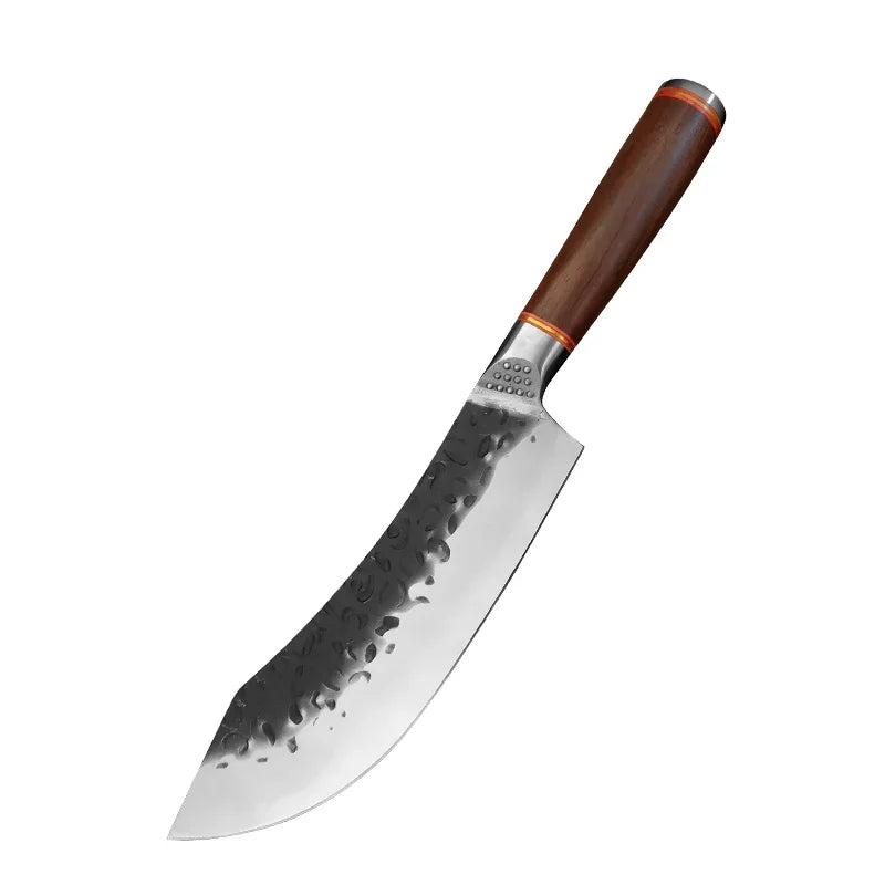 InLeung Forged Stainless Steel Boning & Chef Knife – Wood Handle Kitchen Boning Knife Axl Knife D