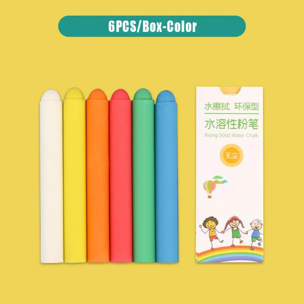 Dustless Colored Chalk Set – Erasable Water-Soluble Blackboard Dustless Chalk Set Axl 6PCS-Box-Color