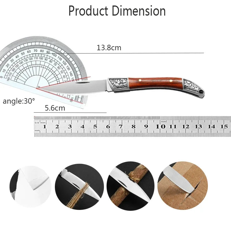 Mini Folding Pocket Knife – Stainless Steel Keychain Fruit Knife Folding Pocket Knife Axl