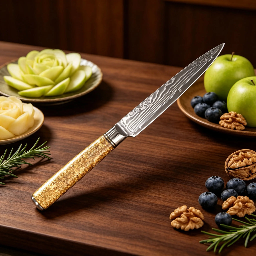 67-Layer Damascus Steel Chef & Paring Knife | Kitchen Essential Damascus Kitchen Knife Axl