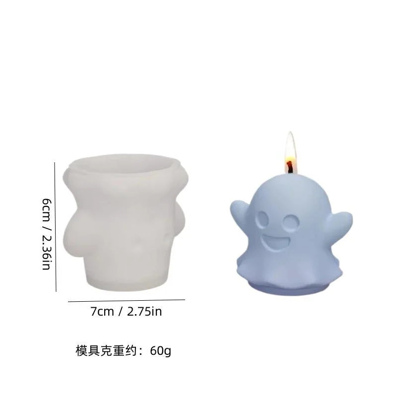 Halloween Pumpkin Ghost 3D Silicone Mold – DIY Candle & Craft Silicone Craft Mold Axl 01