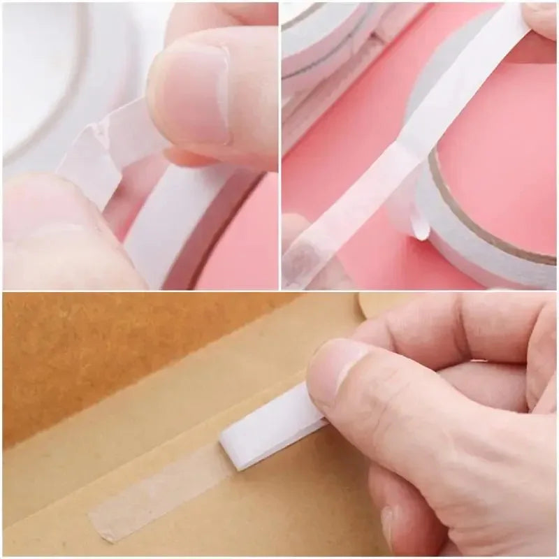 White Double-Sided Tape 1cm×120cm – DIY Craft Stationery 4pk Double-Sided Tape Axl