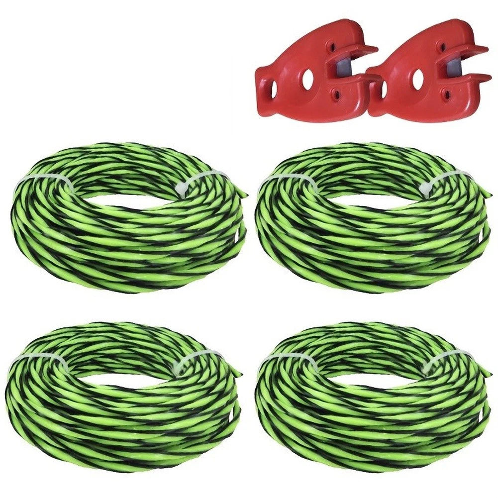 Twisted Dual-Color Nylon Trimmer Line 4 Rolls + 2 Cutters Trimmer Line Set Axl 3.5mmx10m China Mainland
