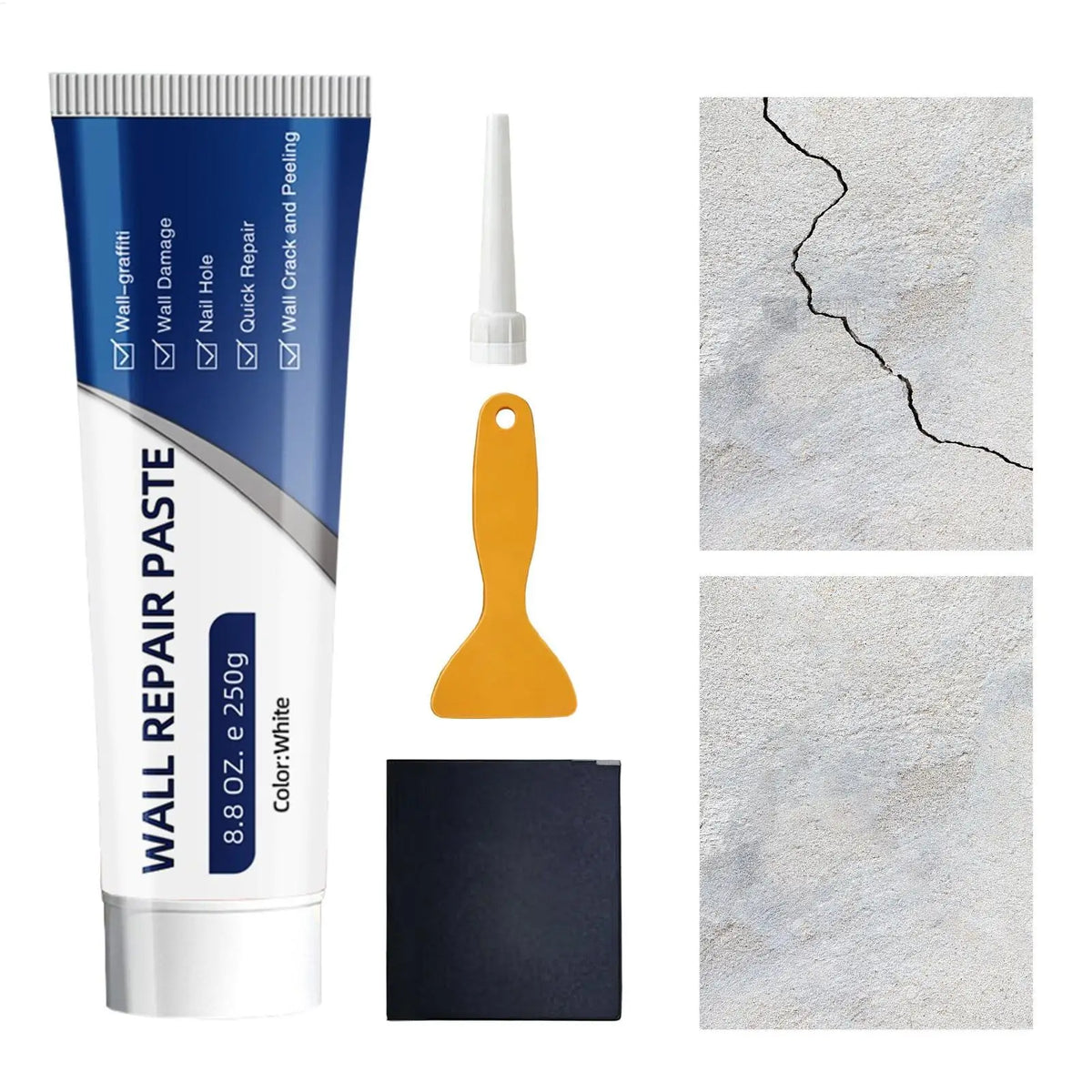 Drywall Repair Kit – Quick-Dry Wall Crack & Hole Filling Putty Wall Repair Kit Axl