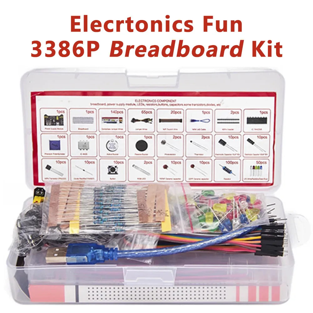 Arduino Uno R3 Starter Kit – 830 Breadboard & Electronics Set Electronics Starter Kit Axl