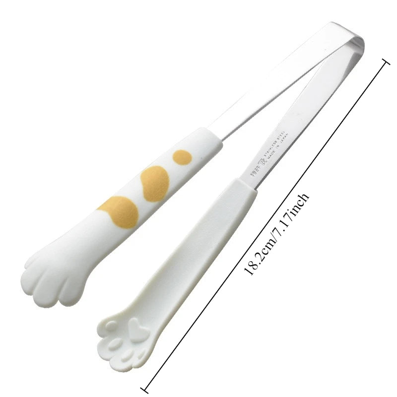 Cat Paw Stainless Steel Food Tongs – BBQ, Salad & Bread Clamp Kitchen Food Tongs Axl