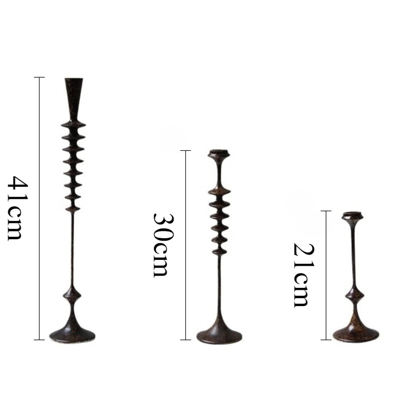 Elegant Vintage Candlestick Holder – Luxury Resin Candelabra Candle Holder Axl Three Piece