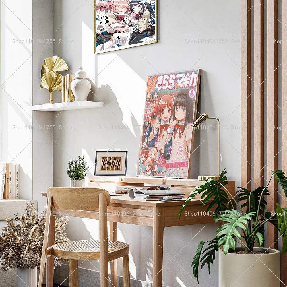 Puella Magi Madoka Magica Anime Wall Poster | Self-Adhesive Anime Wall Poster Axl