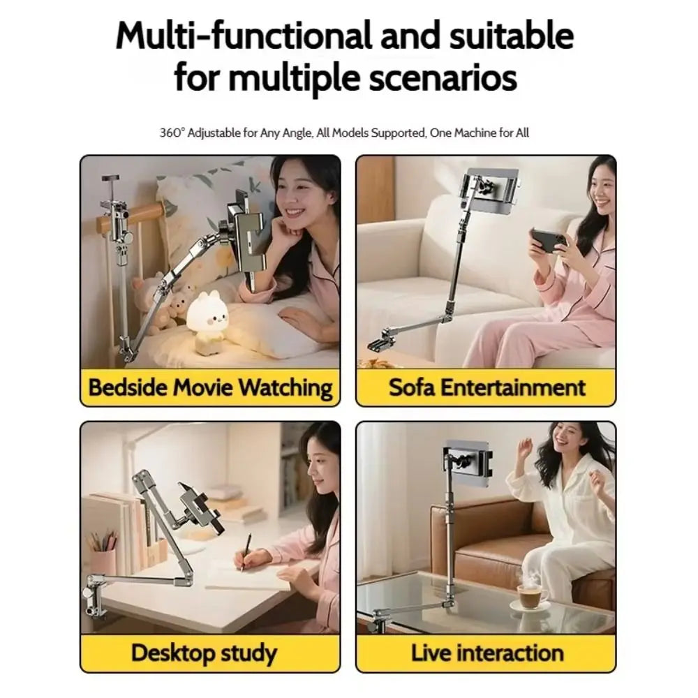 Foldable 3-Arm Tablet & Phone Stand | 5–12 Inch Lazy Bracket Tablet Phone Stand Axl