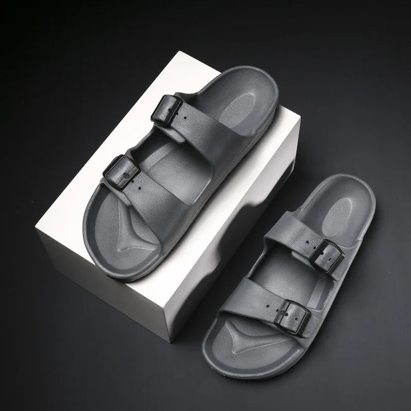 YBQJOO Open Toe Beach Flip-Flop Sandals – Men & Women Beach Flip-Flop Sandals Axl GRAY 39