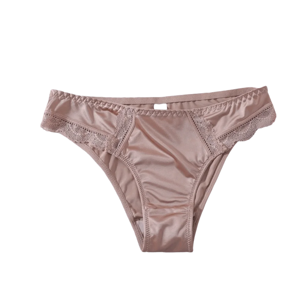 Women's Seamless Lace Low-Rise Briefs | French Style Panties Women's Lace Briefs Axl Khaki S 1pc