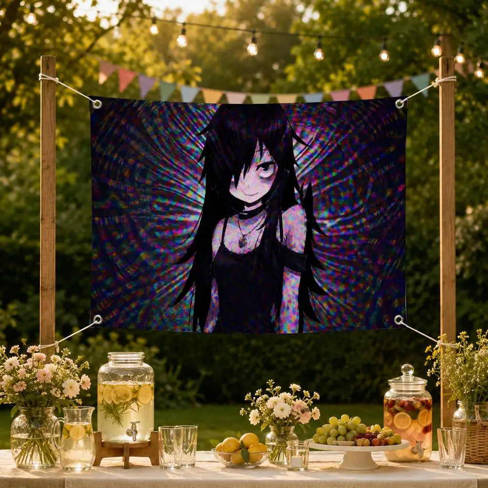 Anime Tomoko Kuroki Wall Flag Banner – Indoor & Outdoor Decor Anime Wall Flag Axl