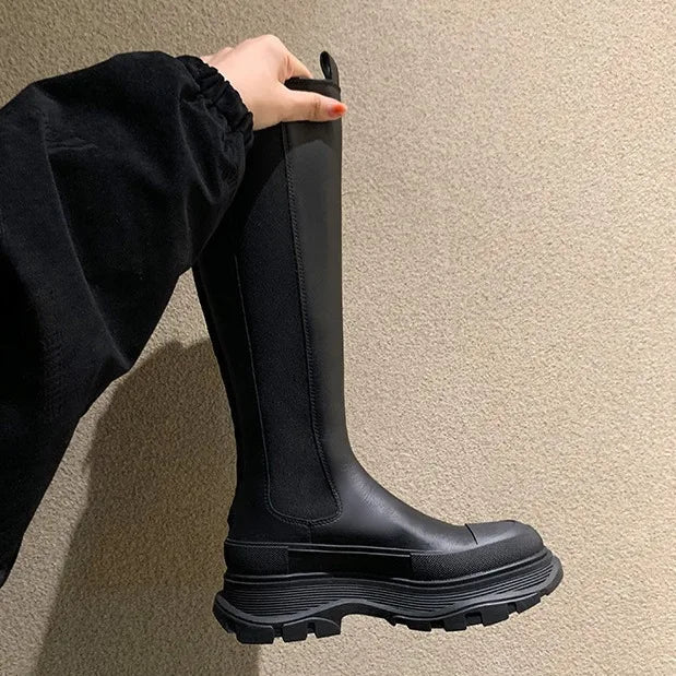 Women's Chelsea Platform Wedge Boots – Thick Sole Zip-Up Platform Wedge Boots Axl