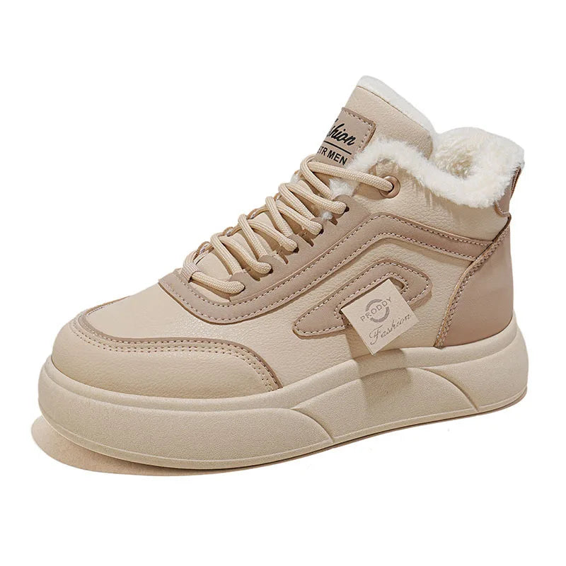 Lorilury Women's Fleece-Lined High-Top Winter Boots | Lace-Up Women's Winter Boots Axl