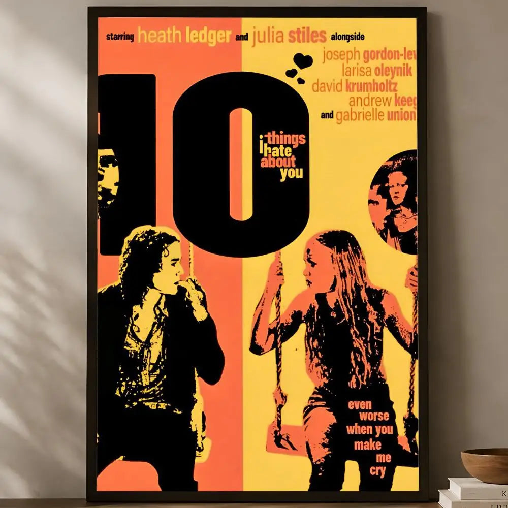 10 Things I Hate About You Poster – HD Waterproof PVC Wall Art Movie Wall Poster Axl White10 15X20cmNoframe