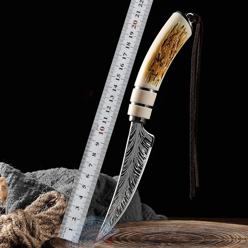 Damascus Steel Curved Paring Knife – Fruit Knife with Gift Box Paring Knife Axl