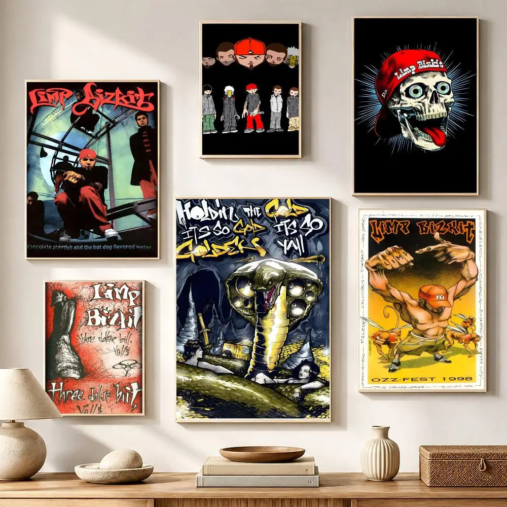 Limp Bizkit Poster – HD Waterproof PVC Wall Sticker Decor Wall Poster Sticker Axl
