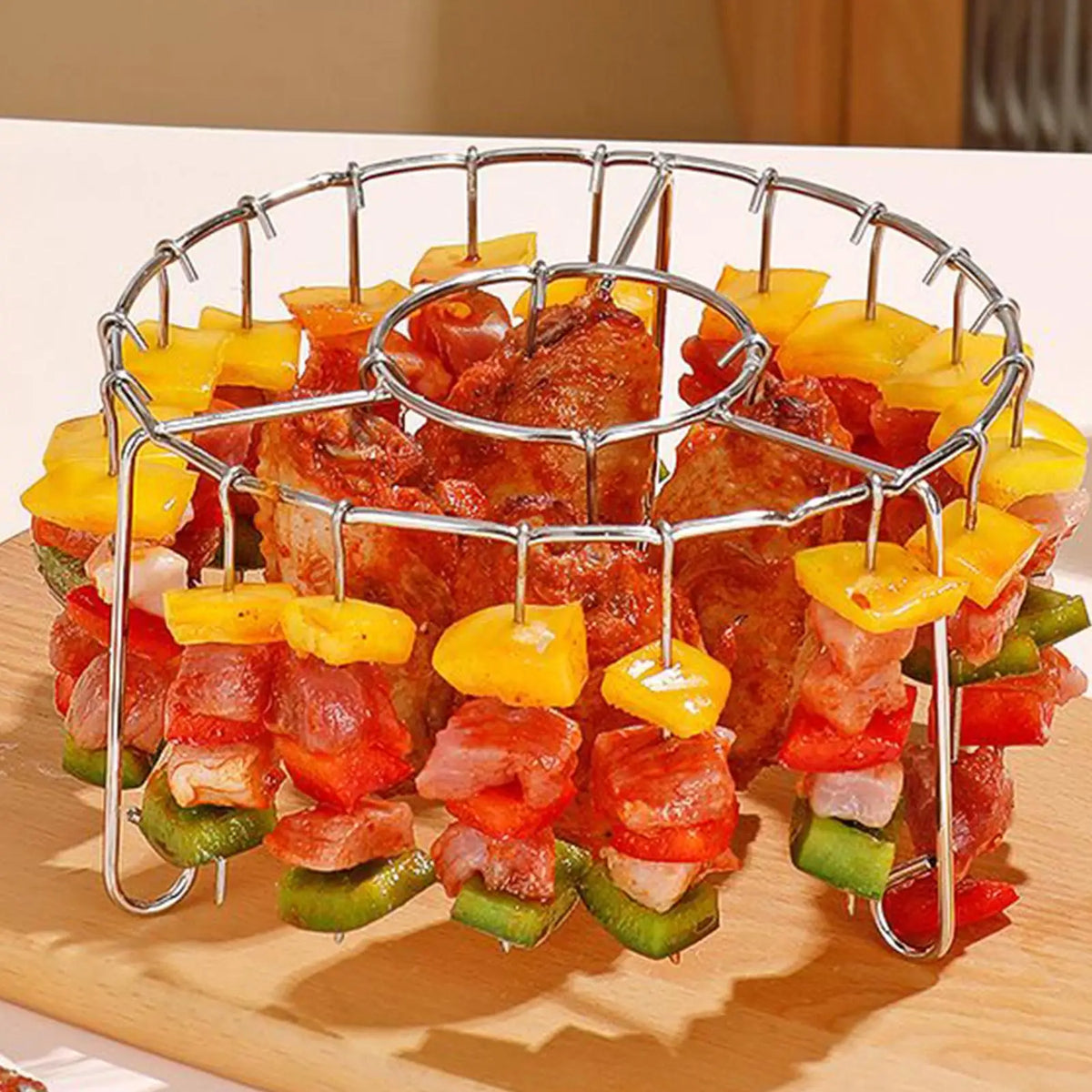 Air Fryer Vertical Skewer Rack | Stainless Steel Grill Skewers Air Fryer Skewer Rack Axl