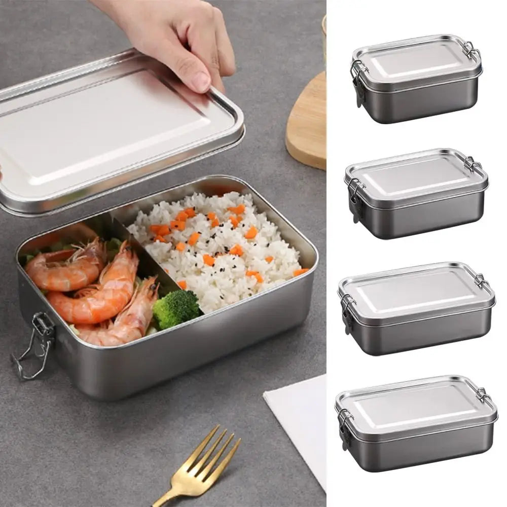 Stainless Steel Bento Box – Leakproof Large Lunch Container Stainless Steel Lunch Box Axl