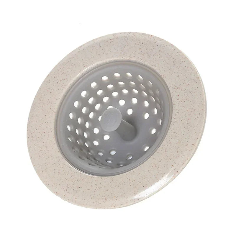 Silicone Sink Strainer – Anti-Clog Hair & Drain Filter Sink Drain Strainer Axl Beige-1pcs