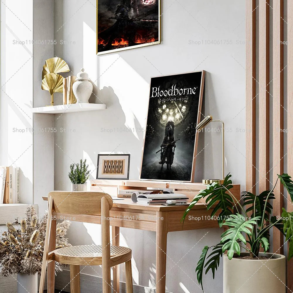 Bloodborne Game Poster – Waterproof Self-Adhesive Wall Art Sticker Wall Art Poster Axl