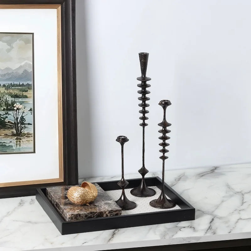 Elegant Vintage Candlestick Holder – Luxury Resin Candelabra Candle Holder Axl