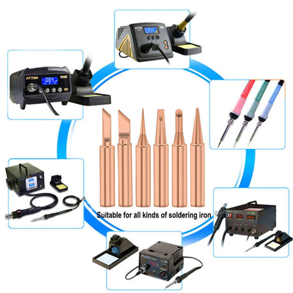 6pc Copper Heatset Soldering Iron Tips for 3D Printing Soldering Iron Tips Axl China Mainland