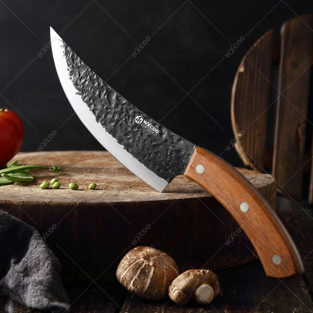 WXCOO Forged Chef Knife – Stainless Steel & Wooden Handle Forged Chef Knife Axl