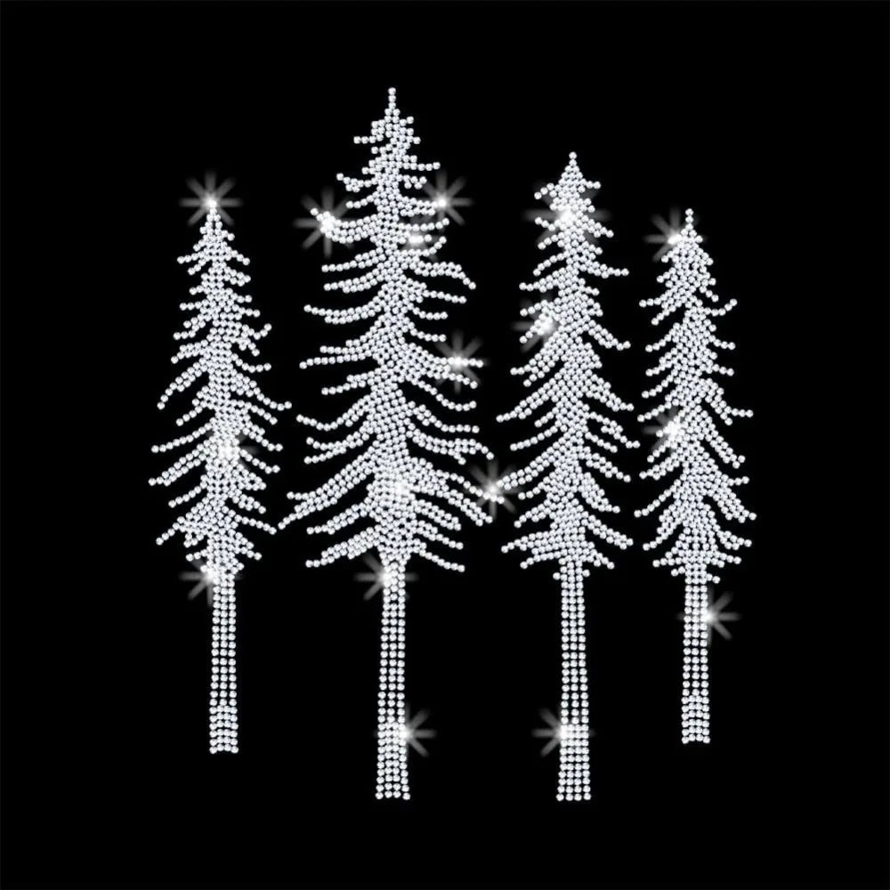 Glass Hotfix Rhinestone Tree Iron-On Appliqué 297×210mm Iron-On Appliqué Axl AECH04-17635