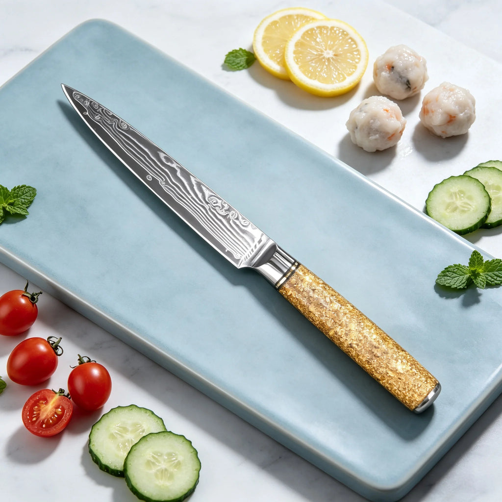 Damascus Steel 67-Layer Paring Knife – Sharp Kitchen Knife Damascus Paring Knife Axl