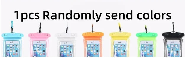 Waterproof Phone Pouch with Lanyard – Universal Underwater Case Waterproof Phone Pouch Axl Randomly send